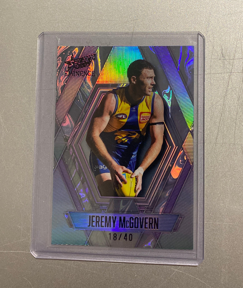 Jeremy McGovern Eminence Case Hit 18/40 Select 2025 AFL EM51 West Coast Eagles