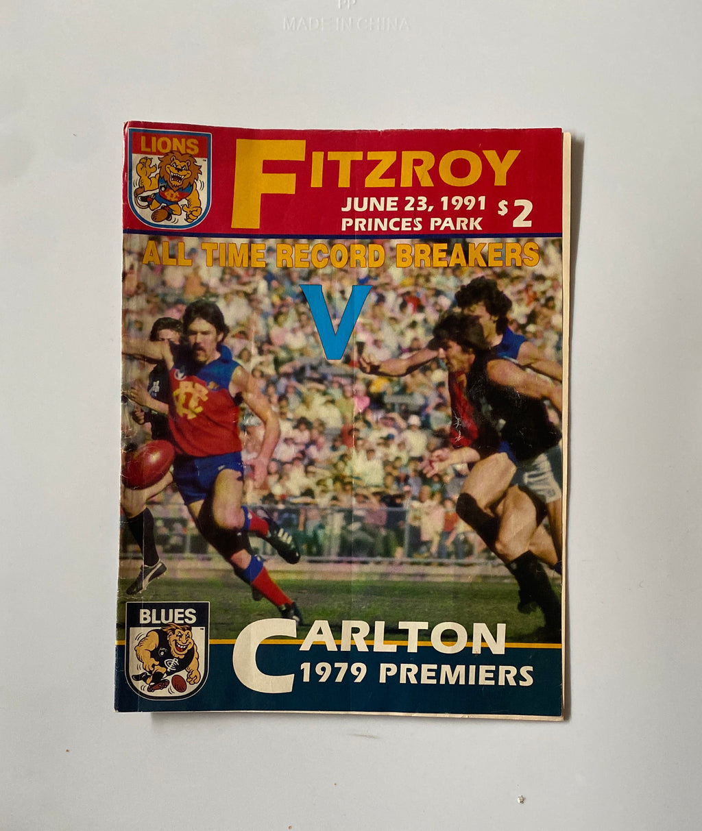 Fitzroy All time record breakers v Carlton 1979 Premiers
