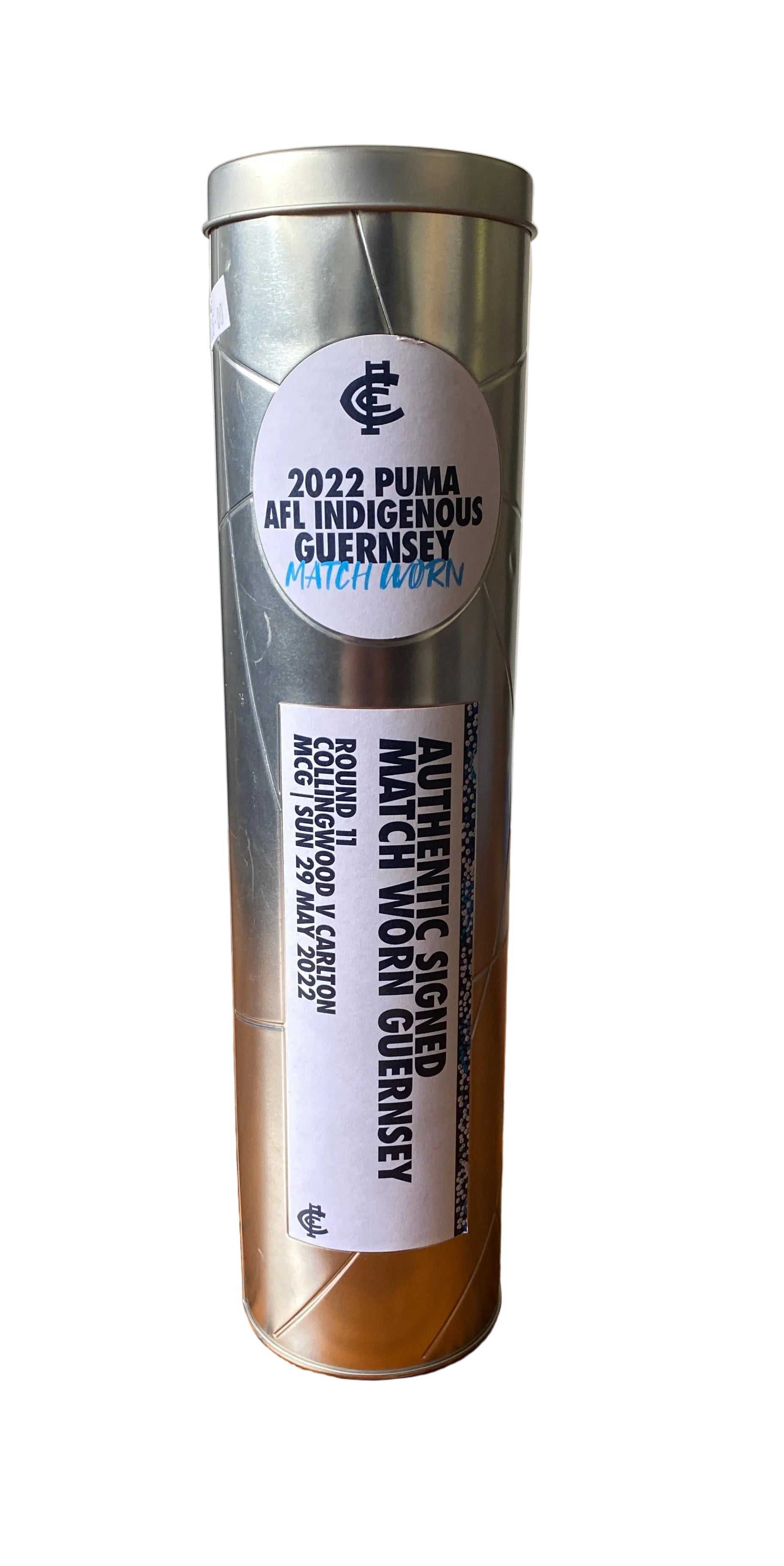 Limited Edition 2022 AFL Puma Indigenous Guernsey Authentic Signed Match Worn Guernsey Round 11 Collingwood v Carlton MCG / Sunday 29 May 2022 Jesse Motlop #3 1 of 1
