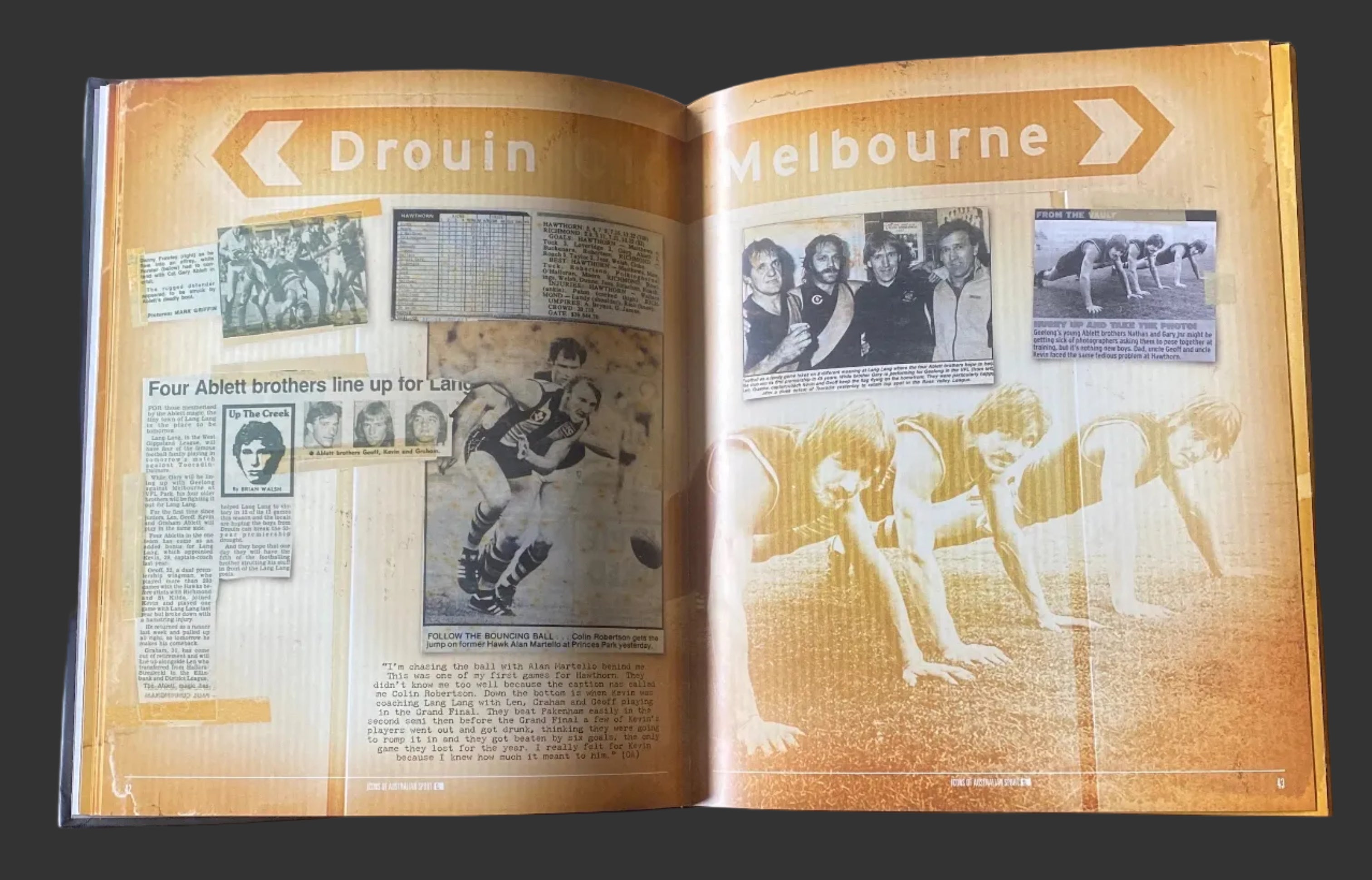 GARY ABLETT - Icons of Australian Sport AFL Hard Cover Book chronicle 2007