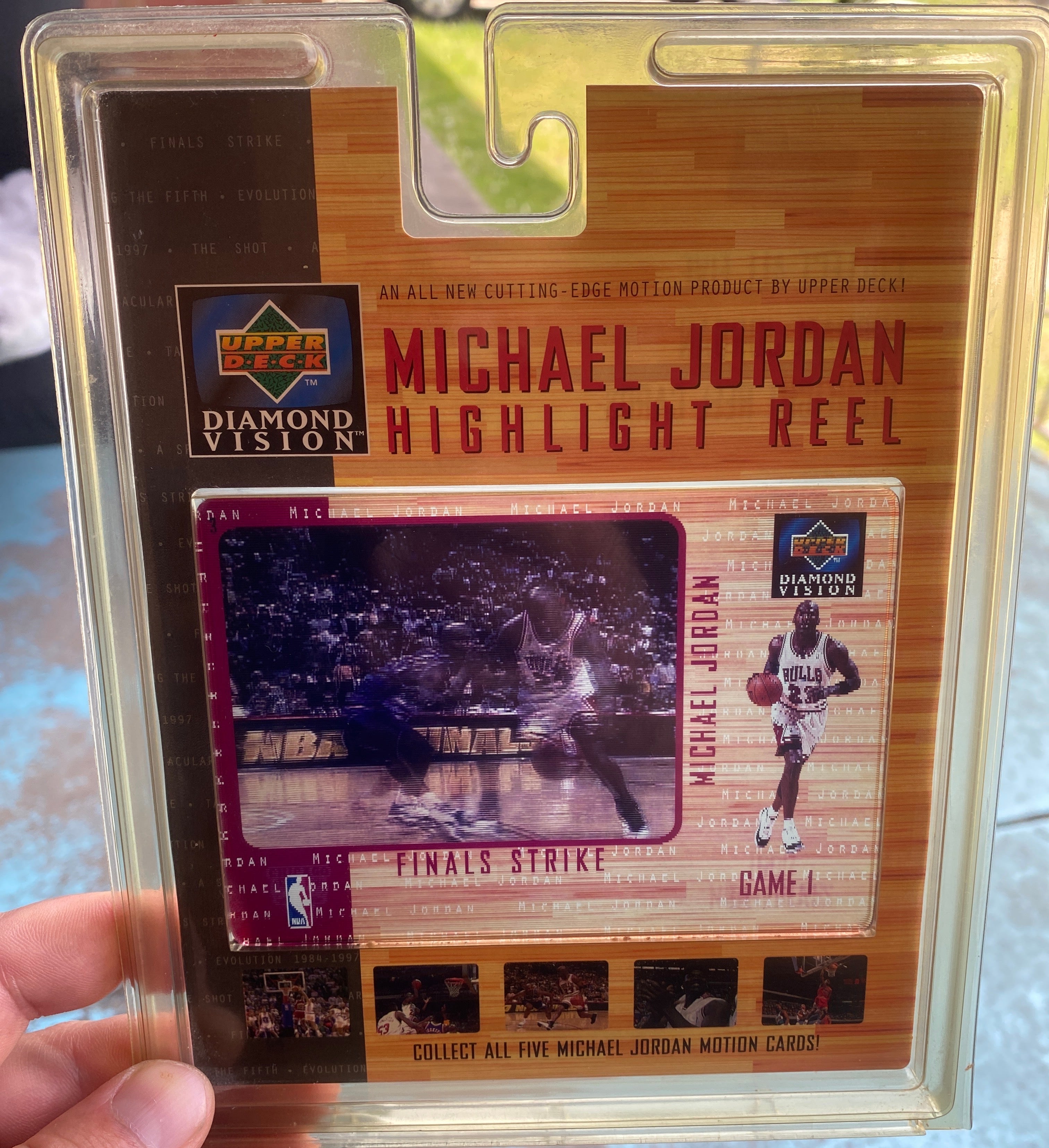 1997-98 Upper Deck Diamond Vision Michael Jordan Highlight Reel 5-Card Set