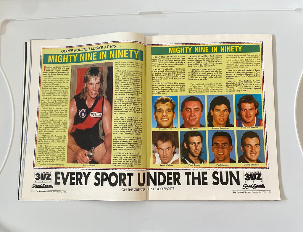 VFL/AFL Grand Final Football Records - 1974 onwards- Select from drop down menu.