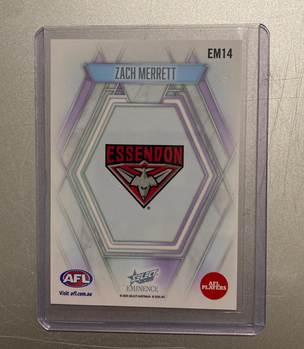 2025 AFL SELECT EMINENCE ZACH MERRETT EMINENCE CARD 10/40 ESSENDON