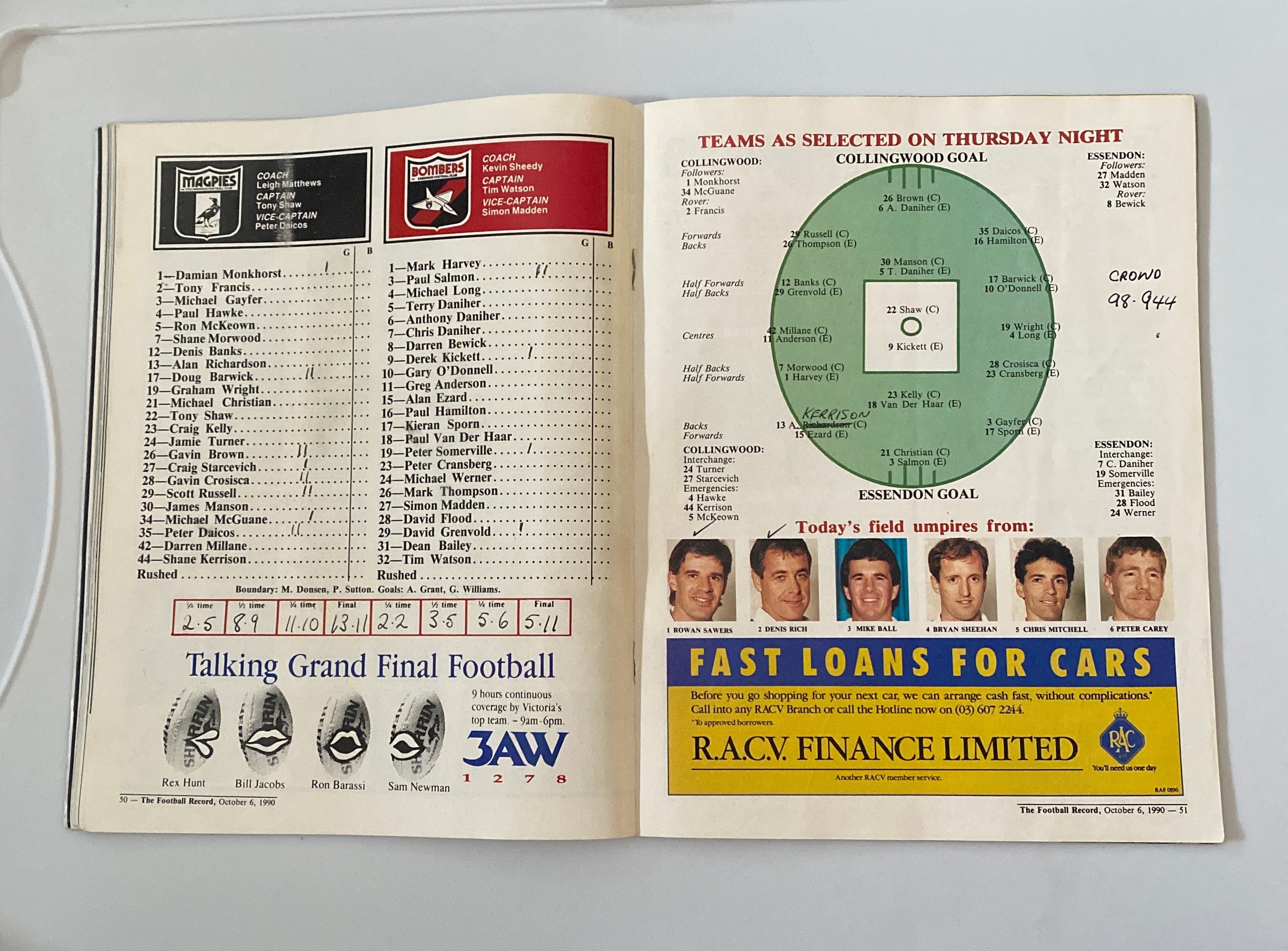 VFL/AFL Grand Final Football Records - 1974 onwards- Select from drop down menu.