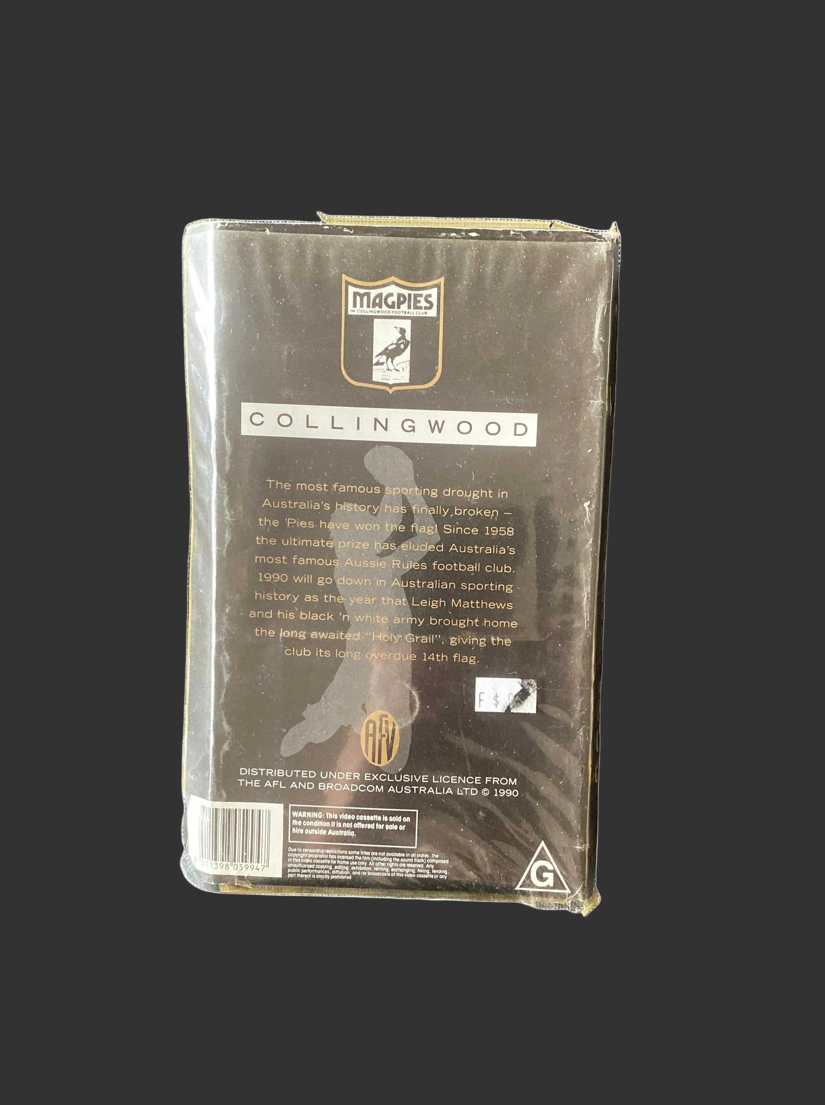 Collingwood Magpies 1990 Grand Final AFL Premiers VHS Video Tape Vintage