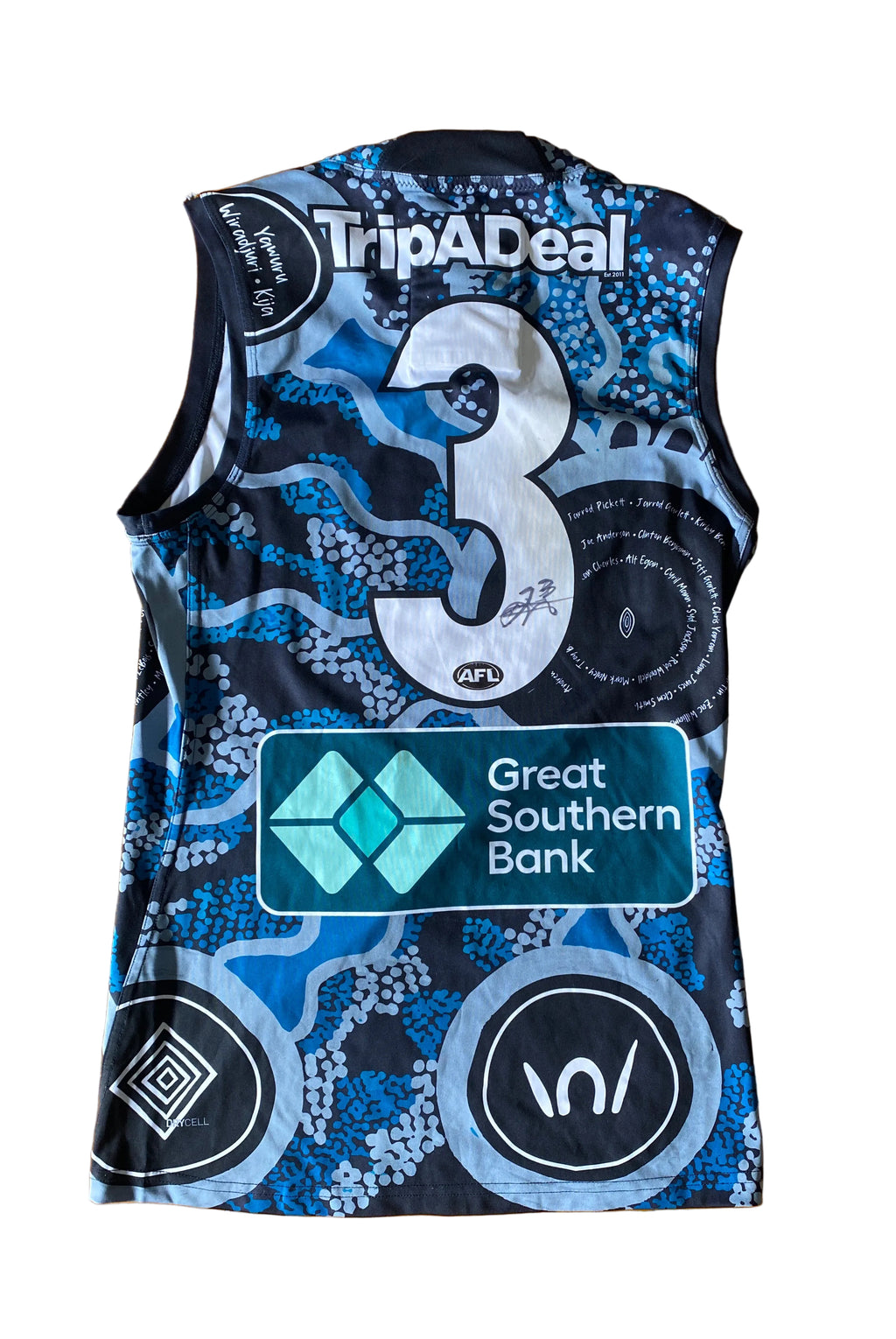 Limited Edition 2022 AFL Puma Indigenous Guernsey Authentic Signed Match Worn Guernsey Round 11 Collingwood v Carlton MCG / Sunday 29 May 2022 Jesse Motlop #3 1 of 1