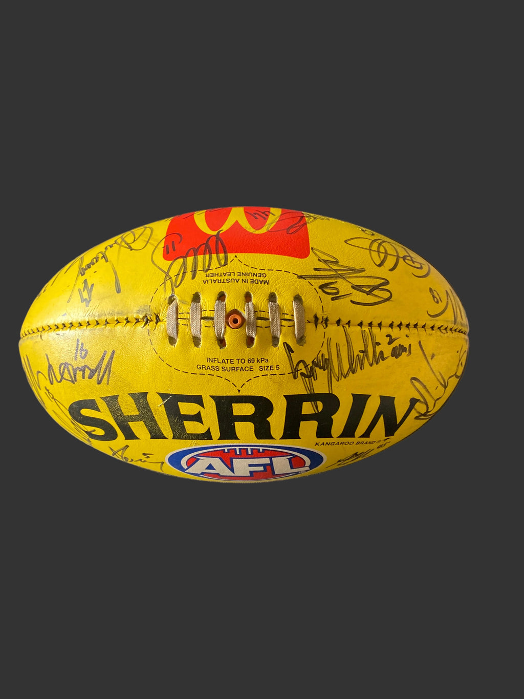 Carlton v Geelong Round 2-23rd Match 2023 Game Used and Signed Match Ball Melbourne Cricket Ground