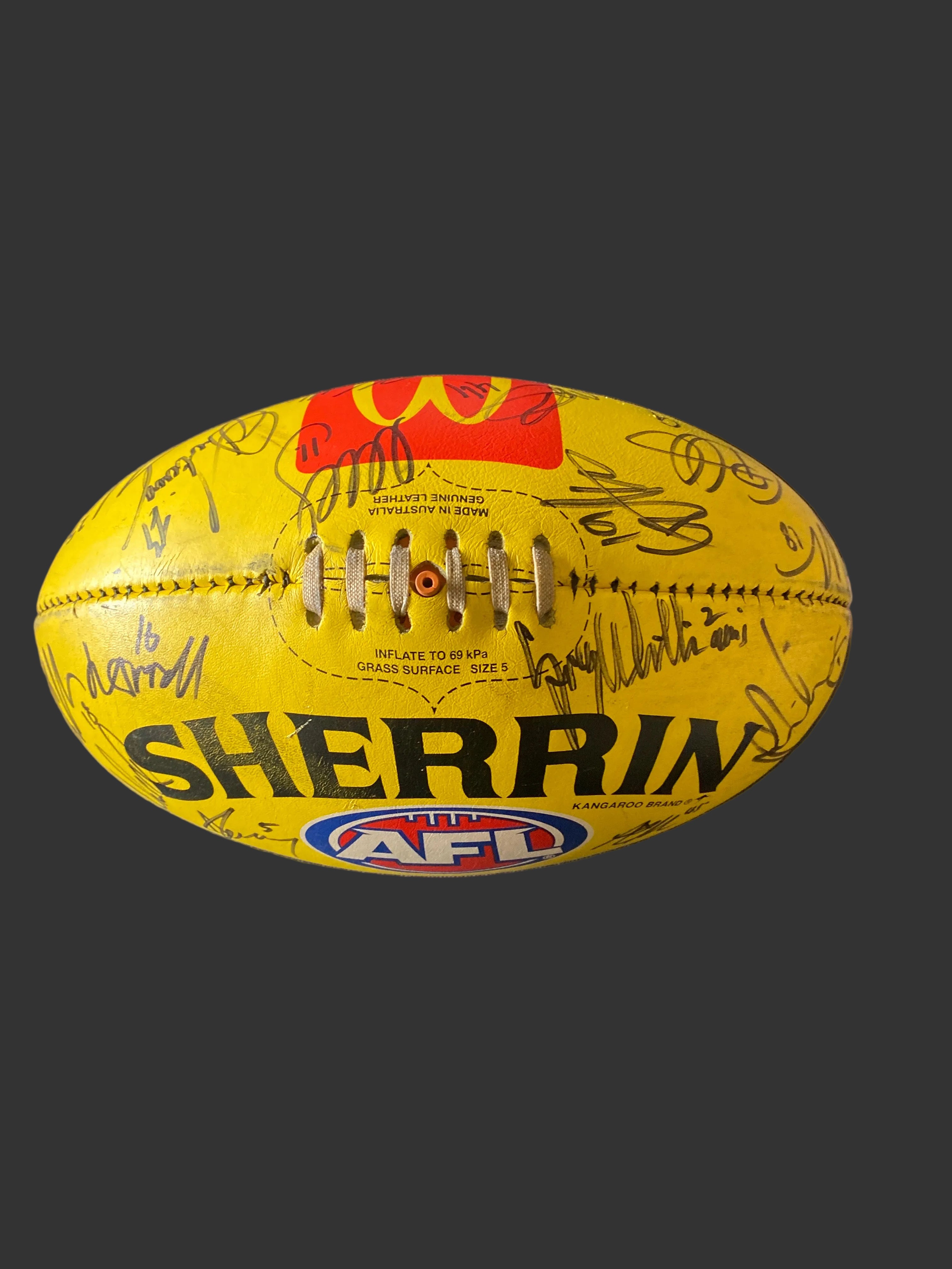 Carlton v Geelong Round 2-23rd Match 2023 Game Used and Signed Match Ball Melbourne Cricket Ground
