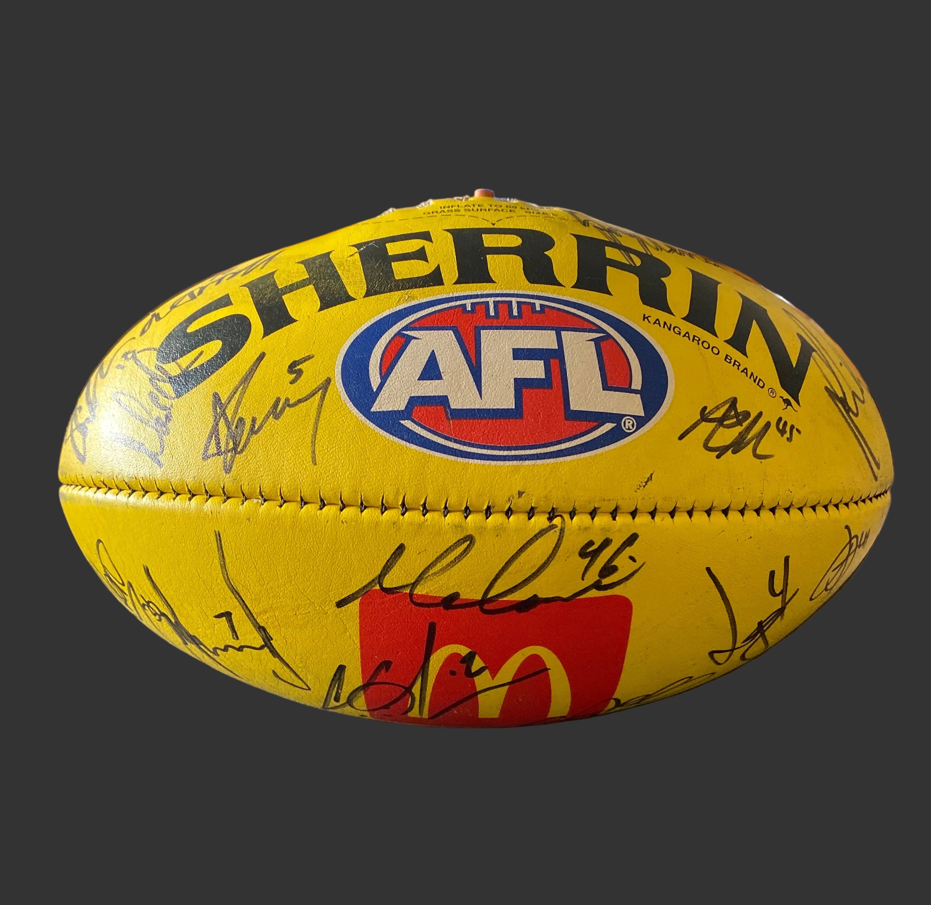 Carlton v Geelong Round 2-23rd Match 2023 Game Used and Signed Match Ball Melbourne Cricket Ground