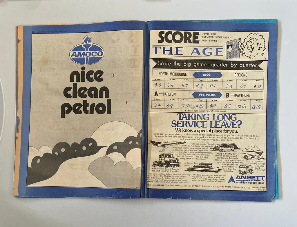 1976 VFL Second Semi Final  Record - CARLTON v HAWTHORN