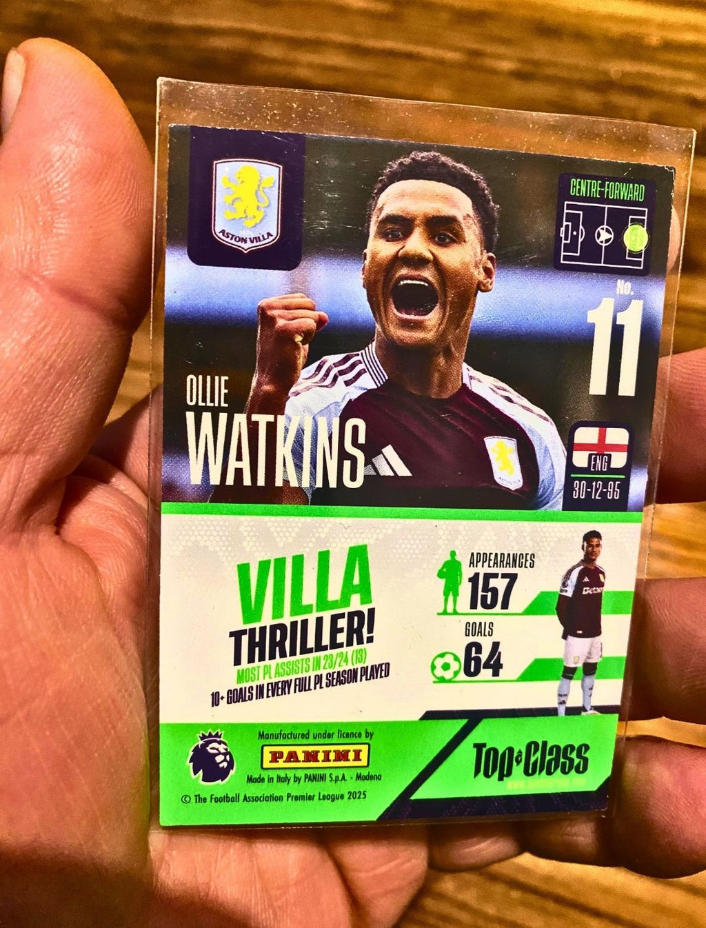 Panini Trading Card 263 - Ollie Watkins No 11