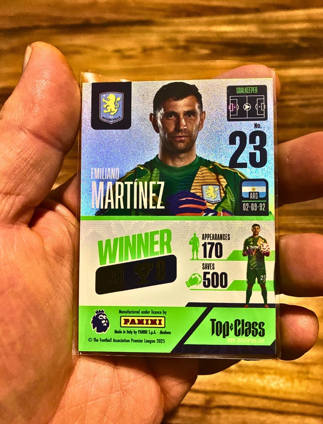 Panini Trading Card 186 - Emiliano Martinez No 23