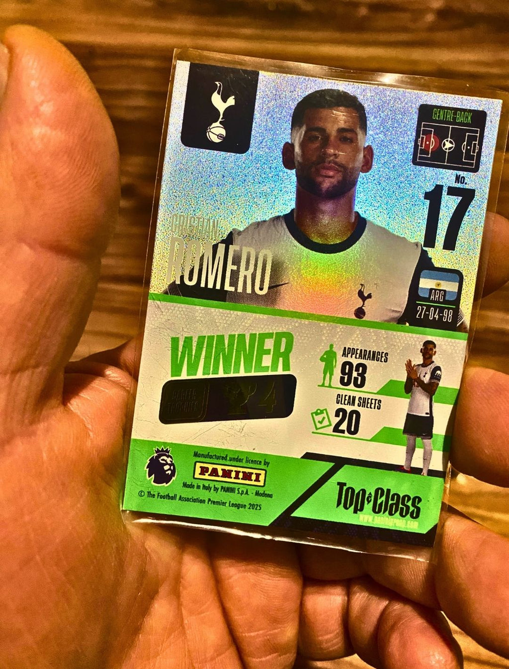 Panini Trading Card 192 - Cristian Romero No 17