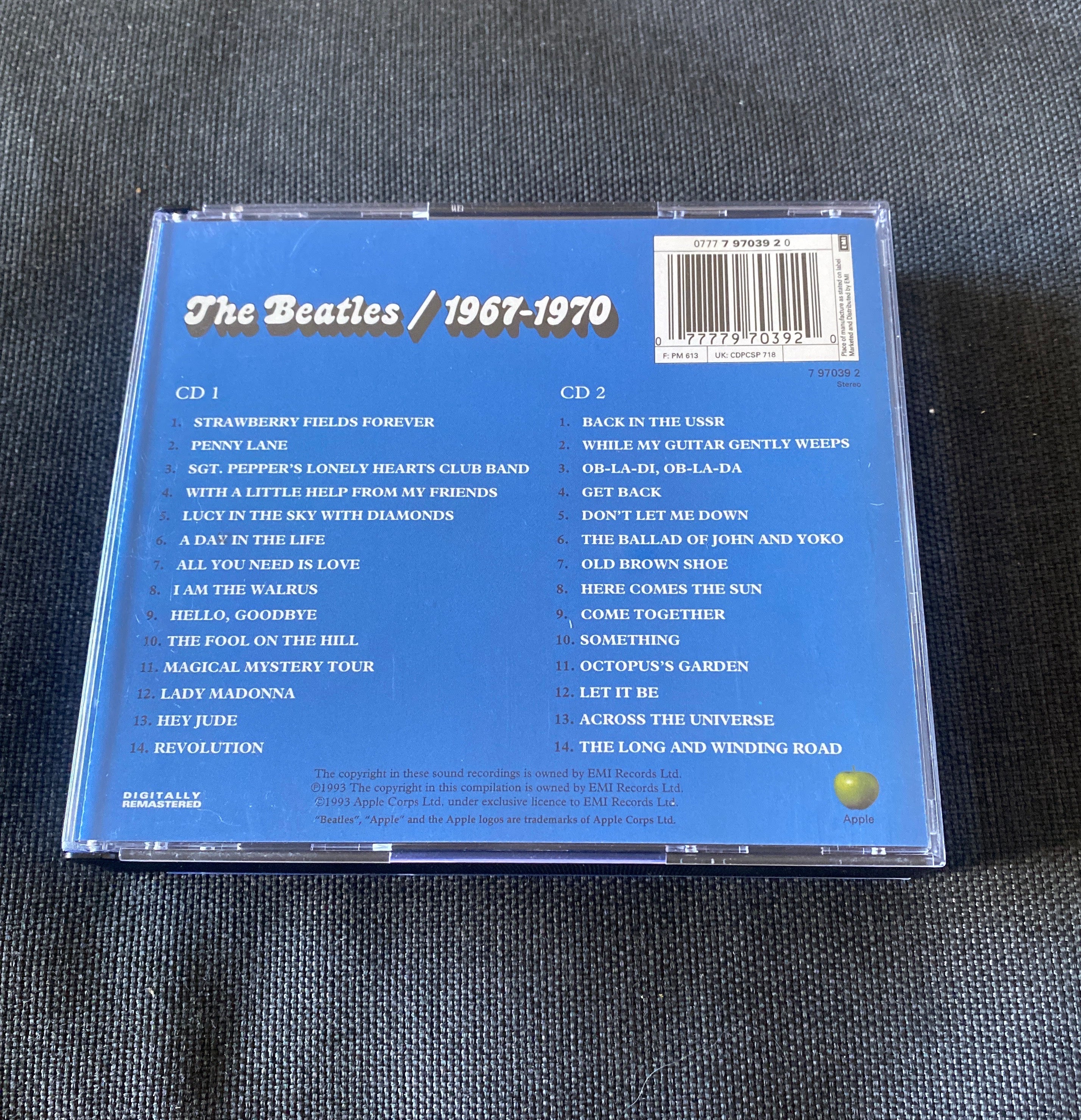 THE BEATLES Blue Album 1967-1970 Original Fatbox 2-CD Set 28 Tracks Apple 1993